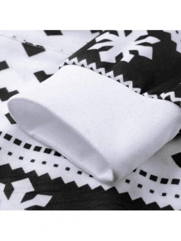 Bras Women's Christmas Reindeer Hoodie Snowflake Drawstring Pullover Sweatshirts with Pocket - Black - CB192ID55QL $17.46