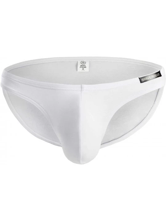 Briefs Modal Elastic Fitness comfortable bikini Underwear Briefs 1112-W15 - White - CL18IMT5RSM $14.16