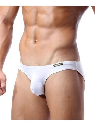 Briefs Modal Elastic Fitness comfortable bikini Underwear Briefs 1112-W15 - White - CL18IMT5RSM $14.16