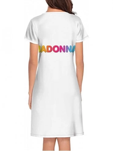 Nightgowns & Sleepshirts Madonna-New-Album-Madame-X- Sexy Nightgowns Long Nightdress Sleepshirts Pajamas for Women Men - Whit...