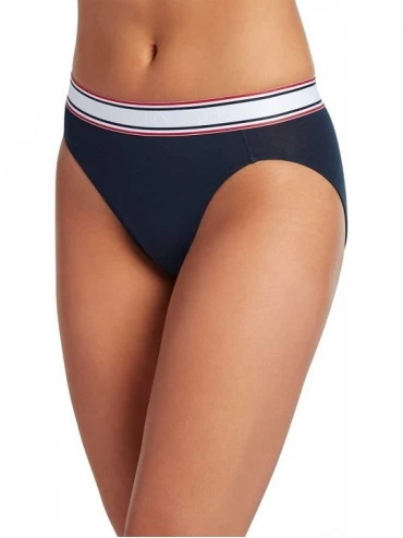 Panties Women's Underwear Retro Stripe Hi Cut - Really Navy - CC189U9YLYH $21.11