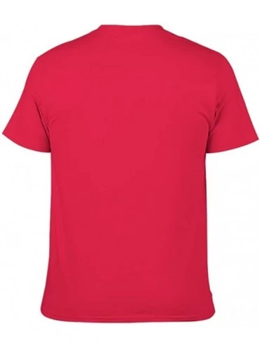 Undershirts Skull Cross Cotton T Shirt Mens Thin Loose Short Shirt Scary Skull - Red1 - CJ19DSMS0ZX $25.93