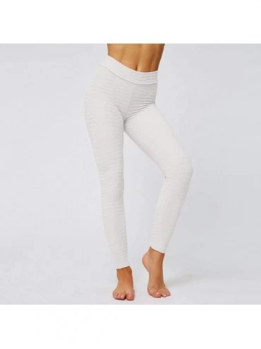 Tops Women Pants Women High Waist Sports Gym Yoga Running Fitness Leggings Pants Workout Clothes - Z22 White - C718X834X4S $1...