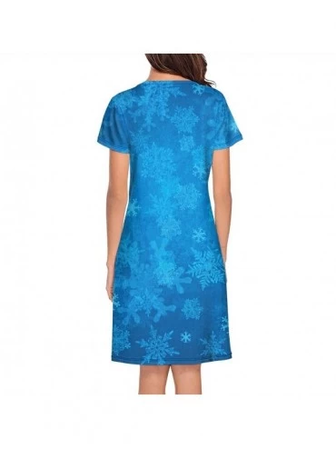 Tops Women's Cute Sleep Shirt Sleepwear Night Dress Short Sleeve Nightshirts Nightgown - White-19 - CL1933XTKCT $34.03