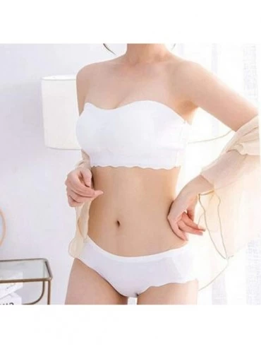 Camisoles & Tanks Women Ice Silk Air Bra No Rims Underwears Sexy Tank Tops Everyday Bra Vest White - CM1900QRTNW $12.95