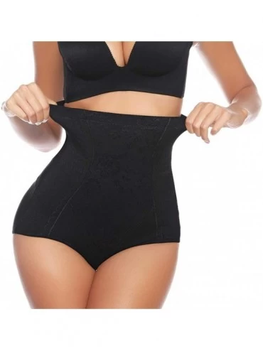 Shapewear Women Body Shaper High Waisted Tummy Control Cotton Butt Lifter Shapewear Slimming Briefs - Black - CY18QNDHLIZ $12.92