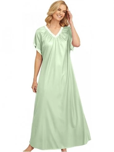 Nightgowns & Sleepshirts Long Tricot Gown - Mint - CS190ZU4NC8 $52.76