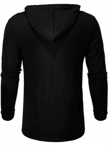 Men's Fitness Telescopic Solid Color Long Sleeve Hoodie Fashion Fitness ...