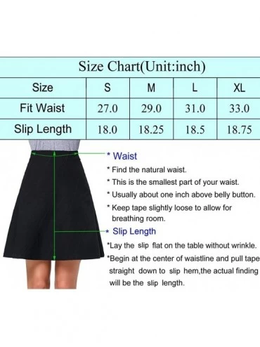 Slips Women's 18" Satin Half Slip Anti-Static Silky Short Underskirt KK26 - White - C3184XWZ4MA $13.31
