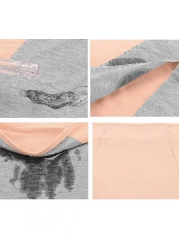 Panties 3Pcs Women Menstrual Period Briefs Leakproof Panties Postpartum Bleeding Underwear - Orange - CG187TN3IWX $12.61
