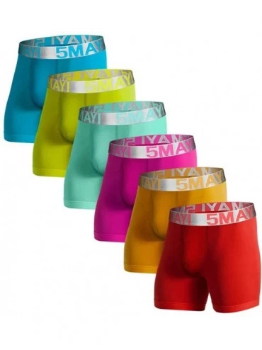 Boxer Briefs Men's Boxer Briefs Underwear Cotton Colorful Mens Underwear Boxer Briefs for Men Pack S M L XL XXL - B Assorted(...