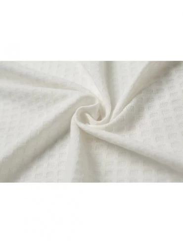Robes Women's Long Bathrobe Lightweight Waffle Kimono Bath Robes Sleepwear for Travel Spa Parties - White - CH193HH8GWY $23.14