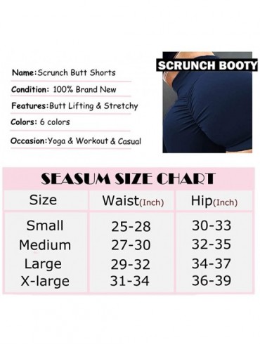Bras Women Workout Gym Shorts Ruched Booty Yoga Pants High Waist Butt Lifting Sports Leggings - 0 Basic Scrunch Butt-navy Blu...