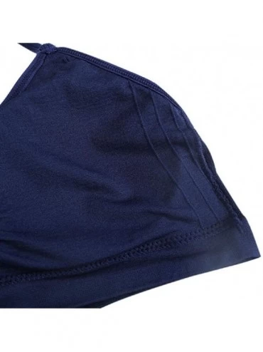 Bras Women's Seamless Padded Sport Bra Slim Adjustable Strap Yoga Camisole Crop Top Ultra Comfort Bralette 1 pcs - Black - C5...