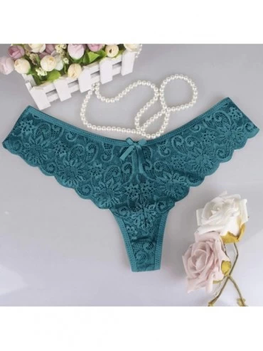 Baby Dolls & Chemises Fashion Delicate Women Translucent Underwear Sheer Lace Tank Lace Sexy Underpant - Green - CI194N73ZR7 ...