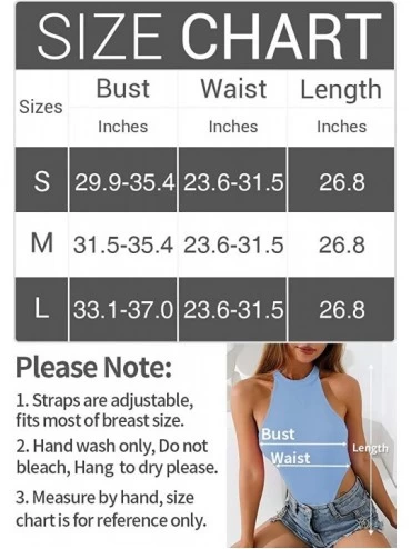 Shapewear Women's Sexy Neon Shiny Turtleneck One-Piece Thong High Cut Bodysuit Leotard - Blue - CW18AOU09GI $14.76