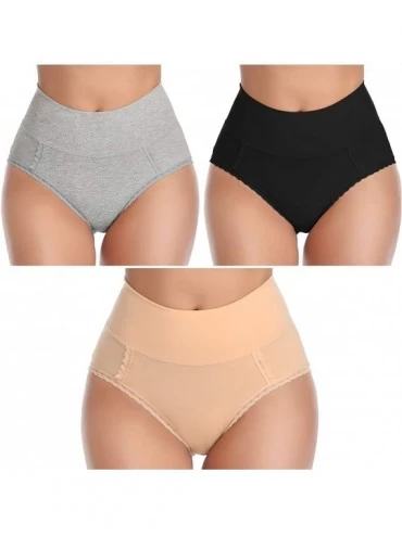 Panties Womens Underwear-Cotton High Waist Underwear for Women Full Coverage Soft Comfortable Briefs Panty Multipack - Multi-...