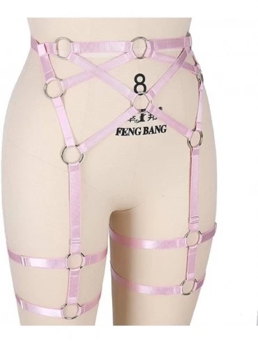 Garters & Garter Belts Women's Body Harness Punk Garter Belt Belt Leg Belt Adjust High Belt Carnival Dance Accessories - Pink...