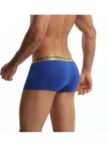 Boxer Briefs Micro Modal Mens Trunk Underwear with Bulge Pouch Mens Boxer Briefs Hip Briefs - Purple - CA18XWKHOMZ $8.84