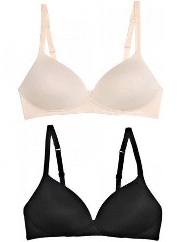 Bras 2 Pack Wire Free Lift Bras! Best Value Set! - Butterscotch and Black - CL18TASKNDO $76.75