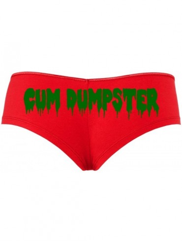 Panties Cum Dumpster Cumdump Red Boyshort Underwear DDLG cumslut Slut - Forest Green - CK18SOQ0Y75 $14.17