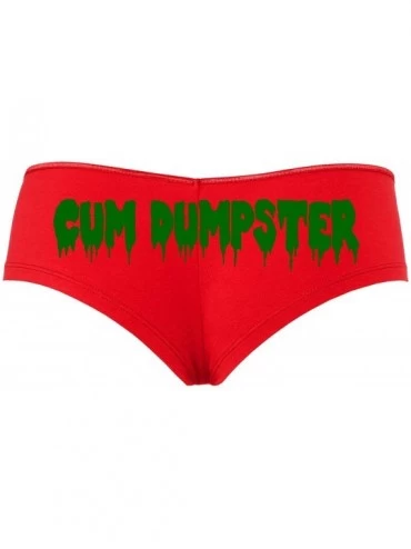 Panties Cum Dumpster Cumdump Red Boyshort Underwear DDLG cumslut Slut - Forest Green - CK18SOQ0Y75 $28.72