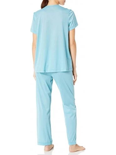 Sets Women's Coloratura Sleepwear Short Sleeve Pajama Set 90107 - Ocean Haze - CW18Y6HA73G $34.64
