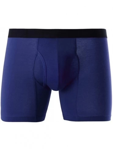 Boxer Briefs Men's Underwear Boxer Briefs Open Fly Pouch Comfortable Breathable Sport Short Leg Underpants - Blue - CF18SS2ZR...