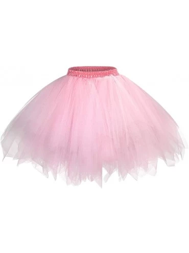 Thermal Underwear Women's Adult Classic Elastic 3 or 4 Layered Tulle Skirt-Mesh Princess Elastic Skirt Short Dancing Skirt - ...