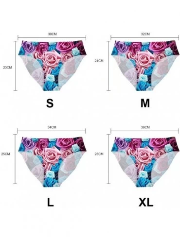 Panties Womens Underwear Mid Waist Brief Ladies Panties Seamless Breathable Lingerie 3 Pack Plus Size - Dog Cartoon - C6195UG...