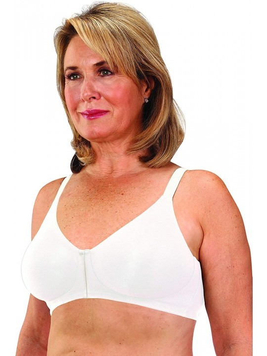 Bras Mastectomy Seamless Seamless Cotton Front & Back - White - CR18RDMO0YE $72.60