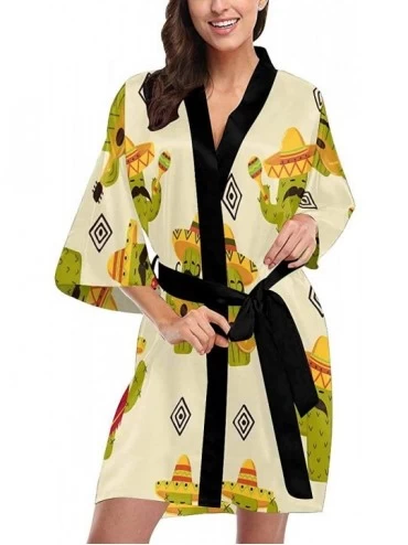 Robes Custom Money Rain Pattern Dollar Women Kimono Robes Beach Cover Up for Parties Wedding (XS-2XL) - Multi 4 - C6194S4LDX5...