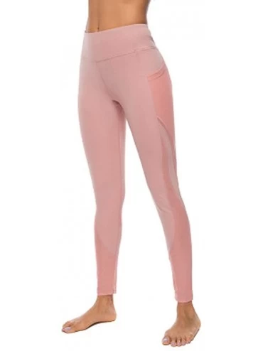 Shapewear Yoga Pants for Women- High Waist Tummy Control Workout Yoga Leggings - Pink - C3192ZHO9Z2 $18.67