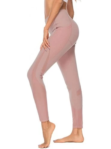 Shapewear Yoga Pants for Women- High Waist Tummy Control Workout Yoga Leggings - Pink - C3192ZHO9Z2 $18.67