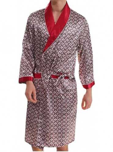 Robes Oversize Silk Long-Sleeve Summer Graffiti Print Terry Robe - 3 - CJ18Q0YYGHI $79.41