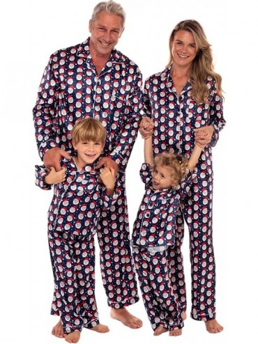 Sleep Sets Matching Family Satin Pajama Set- Christmas Pjs for Men- Women- and Children - Santa Claus - Womens - CQ18SST32MX ...