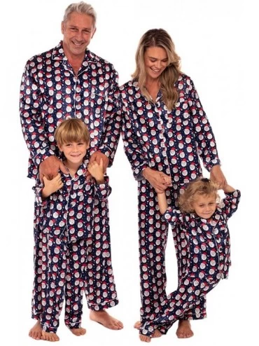 Sleep Sets Matching Family Satin Pajama Set- Christmas Pjs for Men- Women- and Children - Santa Claus - Womens - CQ18SST32MX ...