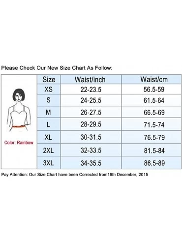 Shapewear Women's Latex Underbust Waist Trainer Body Shaper 9 Steel Boned Corset - Rainbow - C311XPOFBDB $44.35