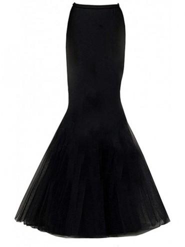 Slips Women's Mermaid Wedding Petticoat Underskirt Slip Formal Dress AC03 - Black2 - C518TSZUKMI $42.15