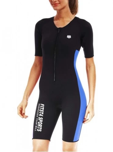 Shapewear FitsT4 Women's Full Body Sauna Suit Waist Trainer Hot Neoprene Shapewear Sweat Bodysuit with Zipper for Weight Loss...