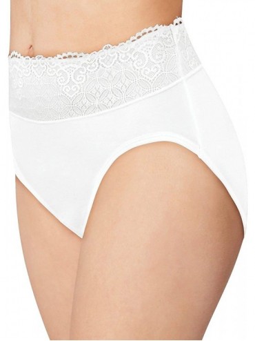 Panties Passion for Comfort Hi-Cut Panty (DFPC62) - White - C218GIS7LI9 $27.18