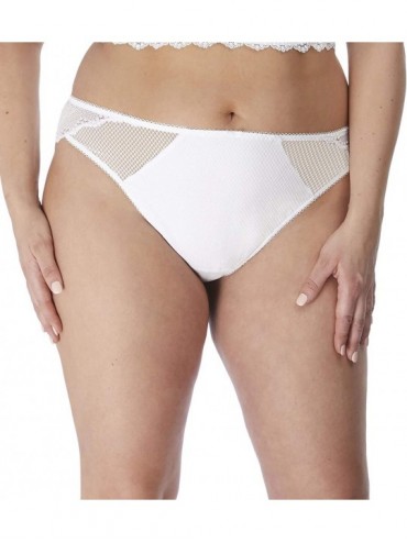 Panties Women's Plus Size Charley Cheeky Mid-Rise Brazilian Brief - White - C918UM7YQU0 $66.80