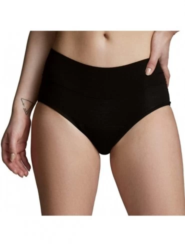 Panties Absorbent/Overnight High Waist Panty Period Panties/Maternity & Postpartum Underwear - 1 X Black - CD18Y5WH7S7 $28.79