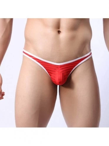 G-Strings & Thongs Mens See Through Underwear Sexy Bulge Pouch Bikini Thong Stretch Panties - 4-pack Mix(tdmg) - CS193QDDEMK ...