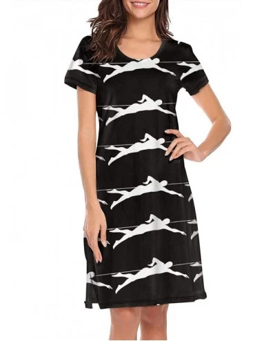 Tops Women's Sleepwear Tops Chemise Nightgown Lingerie Girl Pajamas Beach Skirt Vest - White-14 - CX197HK49UX $30.71