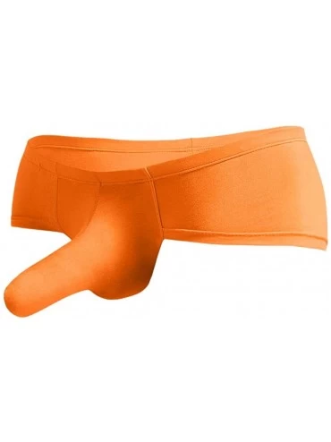 Boxer Briefs Men's Sexy Elephant Nasal Panties Modal Boxer Briefs Multi Pack - Orange - C818Z94GASL $19.46
