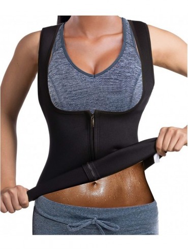 Shapewear Slimming Neoprene Vest Hot Sweat Shirt Body Shapers for Smooth Muffin Top - Rose - CE12MDLOAF5 $32.42