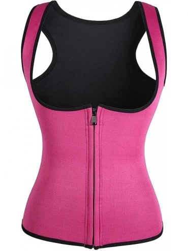 Shapewear Slimming Neoprene Vest Hot Sweat Shirt Body Shapers for Smooth Muffin Top - Rose - CE12MDLOAF5 $12.11