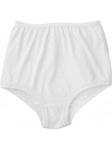 Panties 100% Cotton Cuff Leg Panty- 6-pk - White - C31878H5GKE $42.00