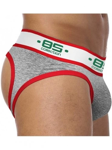 G-Strings & Thongs Men Thongs Underwear Translucent Sexy Bulge Pouch G-String Panties 2 Pack - Gray - CM1932C7500 $20.07